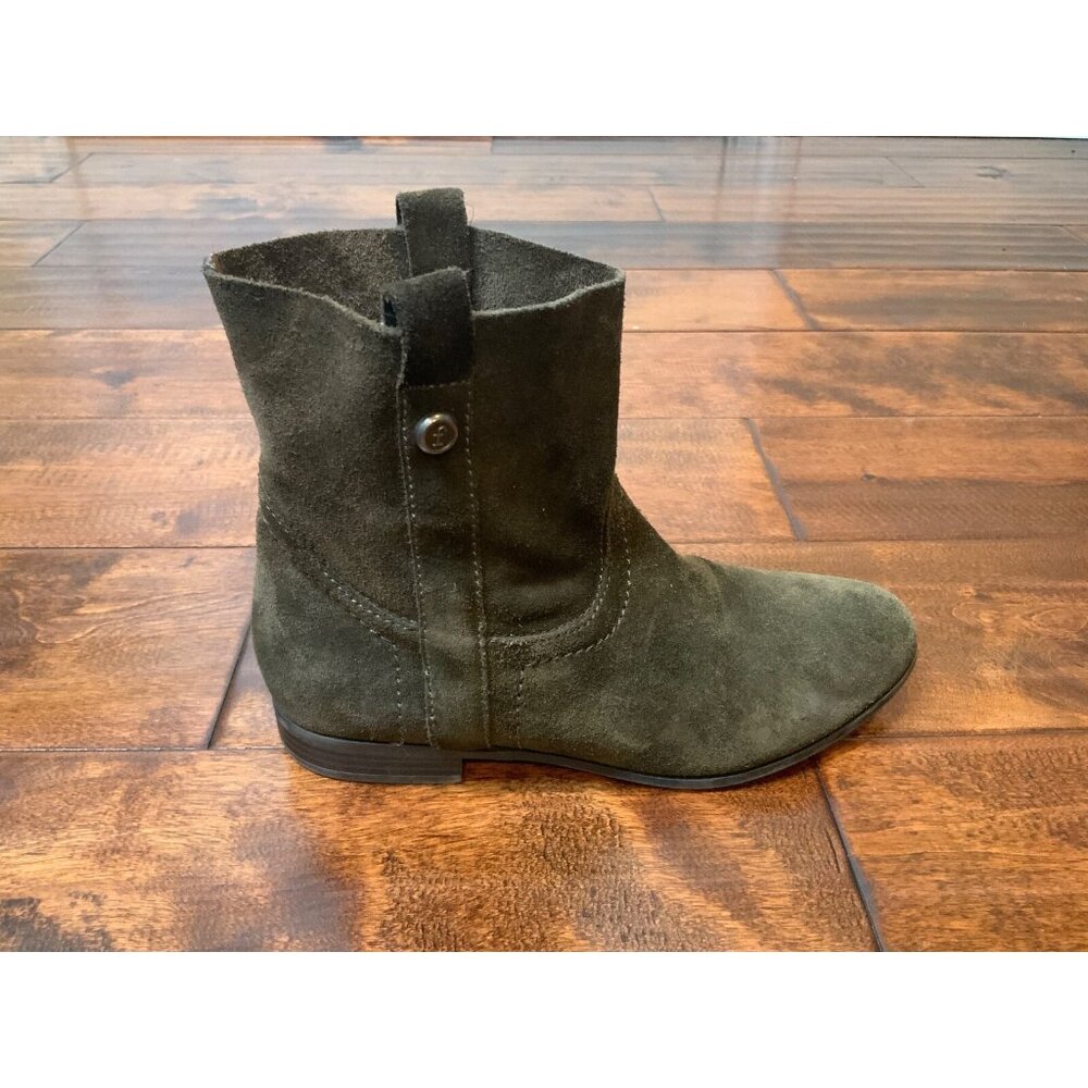 Frye & Co Brown Suede Leather Mid-Shaft Ankle Boots, Size 6 (US)